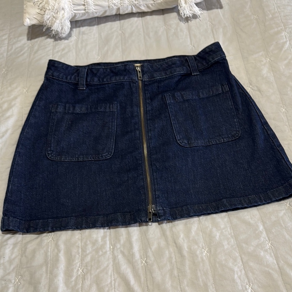 Madewell Blue Mini Skirt Casual Denim